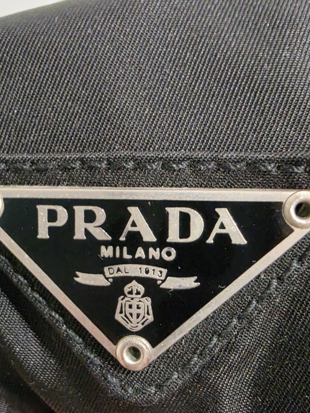 Prada Black Nylon Flap Backpack with Dual Front Buckle Pockets - Picture 5 of 16